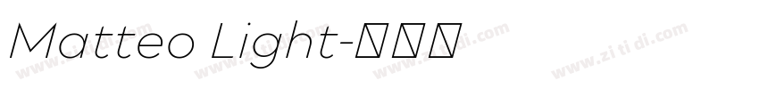 Matteo Light字体转换